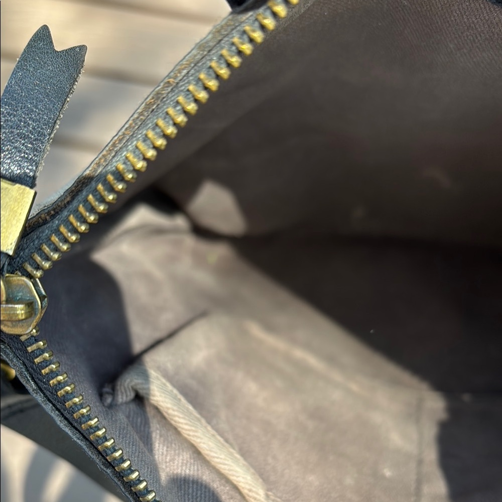 Madewell Dark Navy Leather Crossbody Tote - Picture 9 of 13